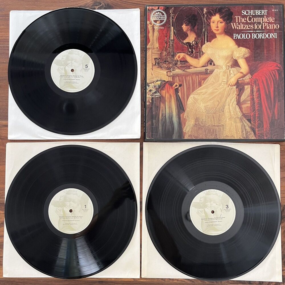 Schubert The Complete Waltzes For Piano Paolo Bordoni 3xLP Box Set 1978 Seraphim